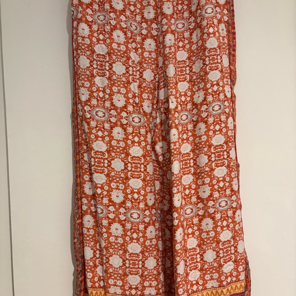Anthropologie Vibrant Orange and Pink Pants Size M - Picture 5 of 8